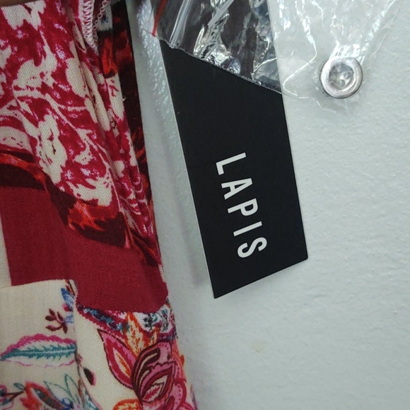 Lapis Boho patchwork fit and flare dress sz lg - Picture 5 of 14